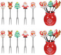 Santa Claus Xmas Fruit Picks Set ~ Festive Dessert Decor