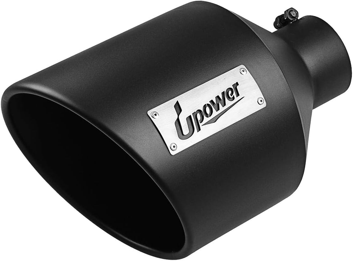 Upower Exhaust Tips 4 Inlet 10 Outlet 15 Black Stainless Steel