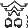 LAT Pull Down Bars Cable Machine Attachment Set - Heavy Duty Home Gym