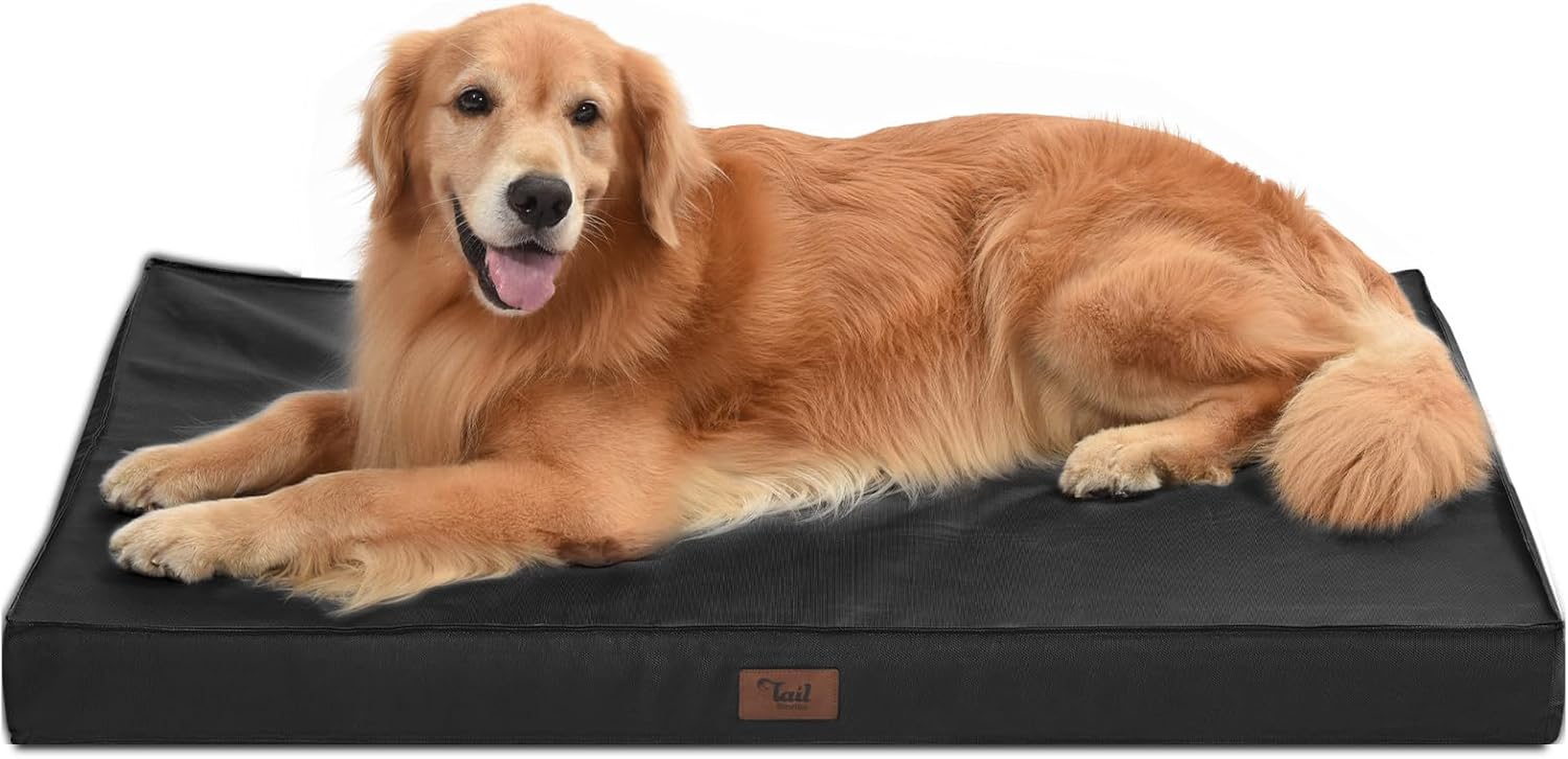 Outdoor Extra Large Dog Bed for Big Dogs with Waterproof Cover