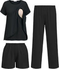 Maternity Nursing Pajamas Set 3 PCS - Comfortable Postpartum Wear
