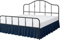 Ruffled Bed Skirt King Size 24 in Drop - Navy Blue