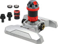 Metal Adjustable 6-Pattern Mobile Rotary Garden Sprinkler - Waters