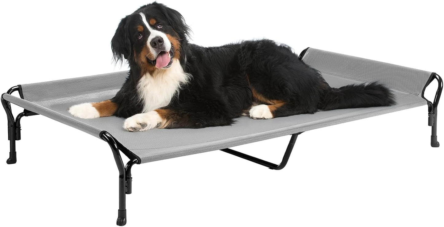 Veehoo Cooling Elevated Dog Bed for XXL Pets with Guardrails