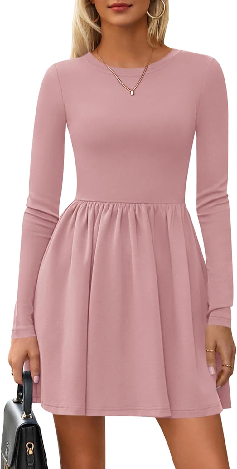 PRETTYGARDEN Women's Long Sleeve Mini Dresses for Fall 2025