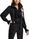 Women Victorian Renaissance Pirate Shirt Gothic Vampire Medieval Top