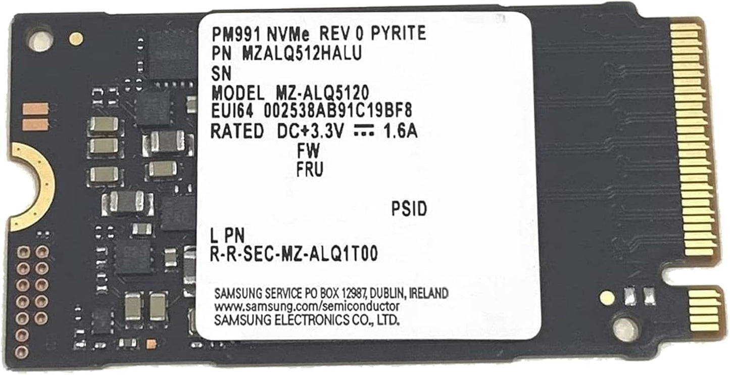 SAMSUNG 512GB M.2 2242 PM991 NVMe SSD for Laptops and Tablets