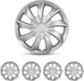 CPW 16 Wheel Rim Cover Hubcaps Universal Snap On - Durable 4-Pack