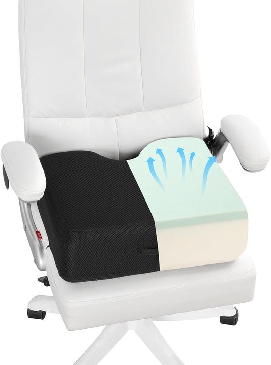 HOMBYS Memory Foam Booster Cushion - Back Pain Relief!
