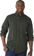 Wrangler Riggs Workwear Burgundy Men's Twill Long Sleeve Shirt
