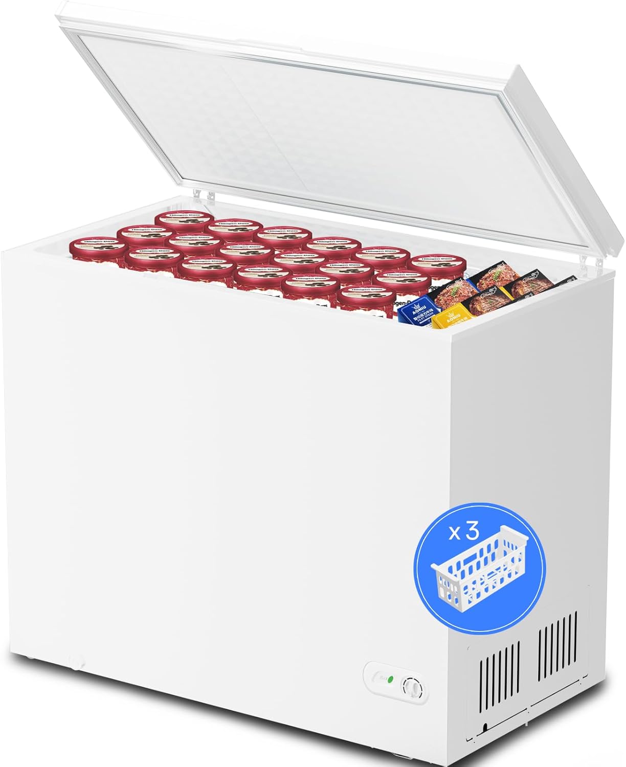 Kismile 7.0 Cubic Feet Chest Freezer for Home and Office Use