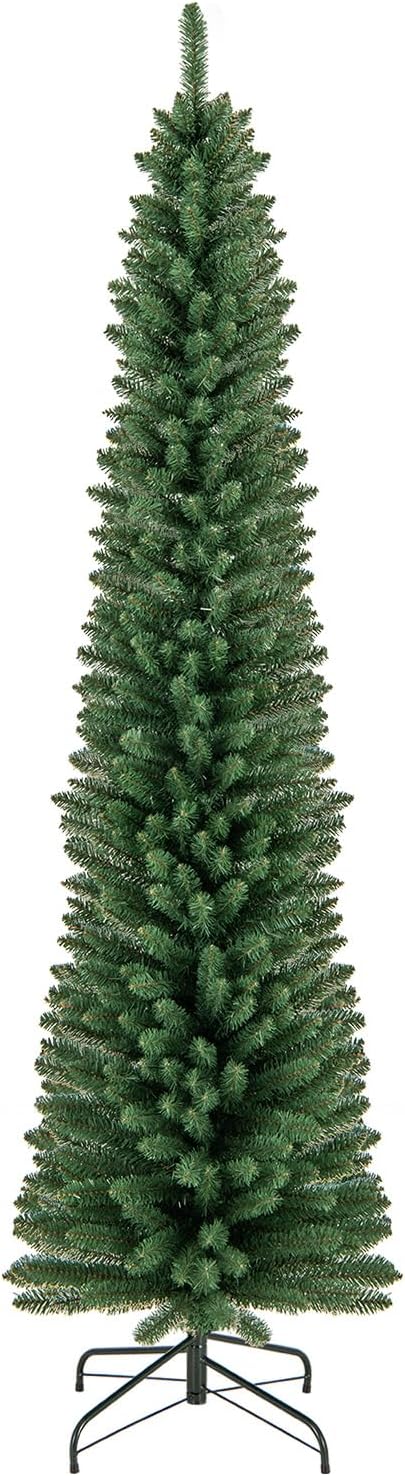 GOFLAME 7FT Pencil Christmas Tree for Holiday Decoration