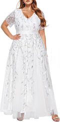 Pinup Fashion Plus Size Formal Dresses - Sequin Embroidery