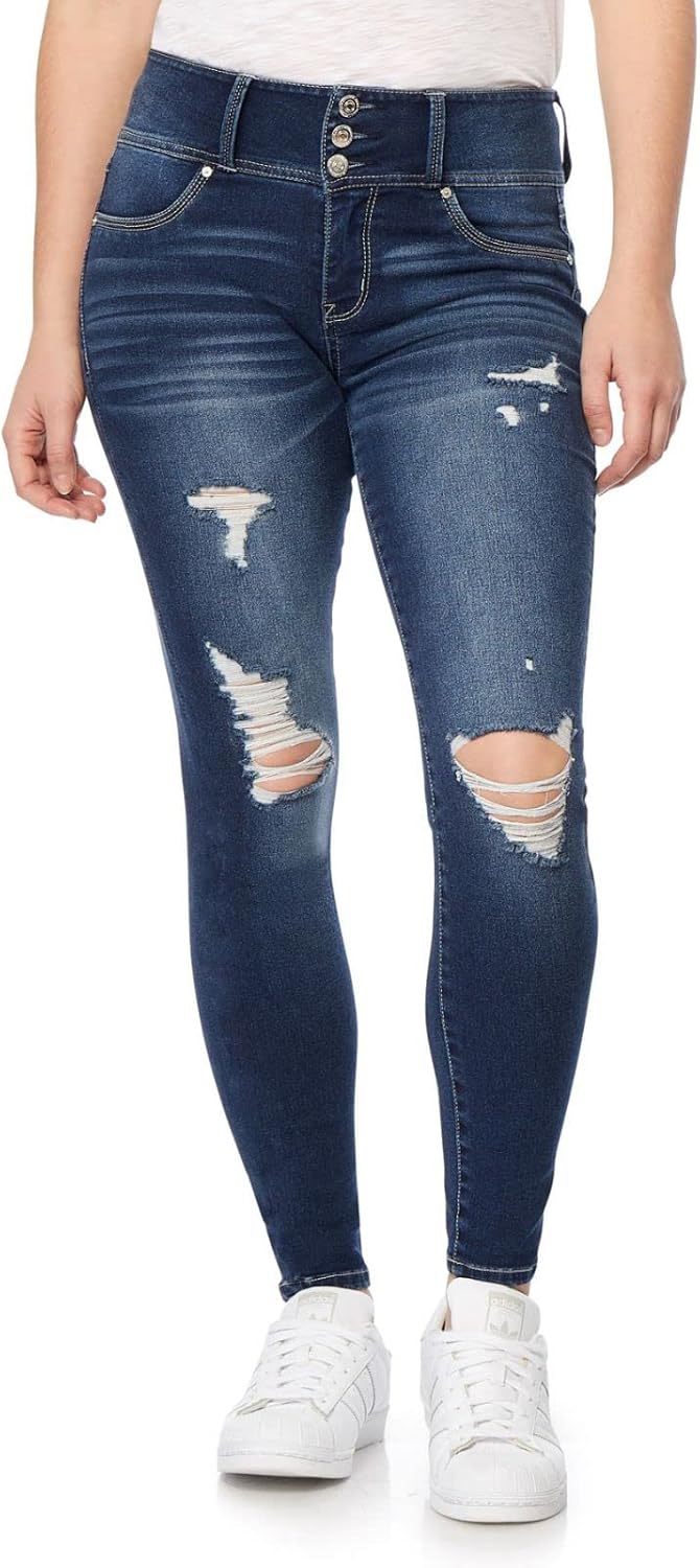 WallFlower Women's Sassy Skinny High-Rise Jeans for Every Body