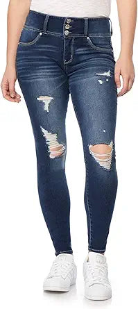 WallFlower Women's Sassy Skinny High-Rise Jeans for Every Body