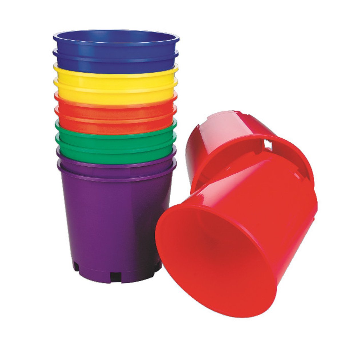 Large Stacking Buckets for Games and Storage - 12 Colorful Buckets