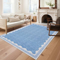 GarveeHome Scalloped 8x10 Rug for Living Room and Bedroom