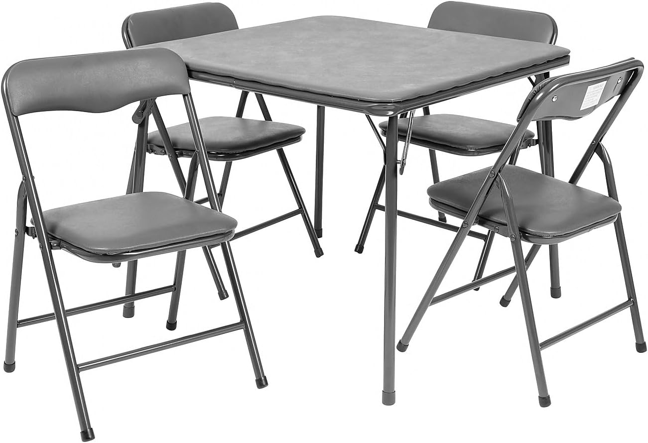 Mindy Kids 5-Piece Folding Table and Chairs Set for Playrooms