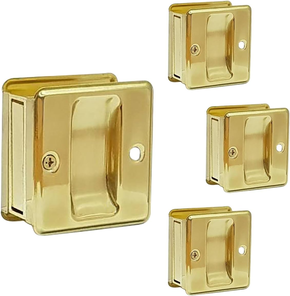 QCAA Solid Brass Sliding Door Pull for Easy Passage Access