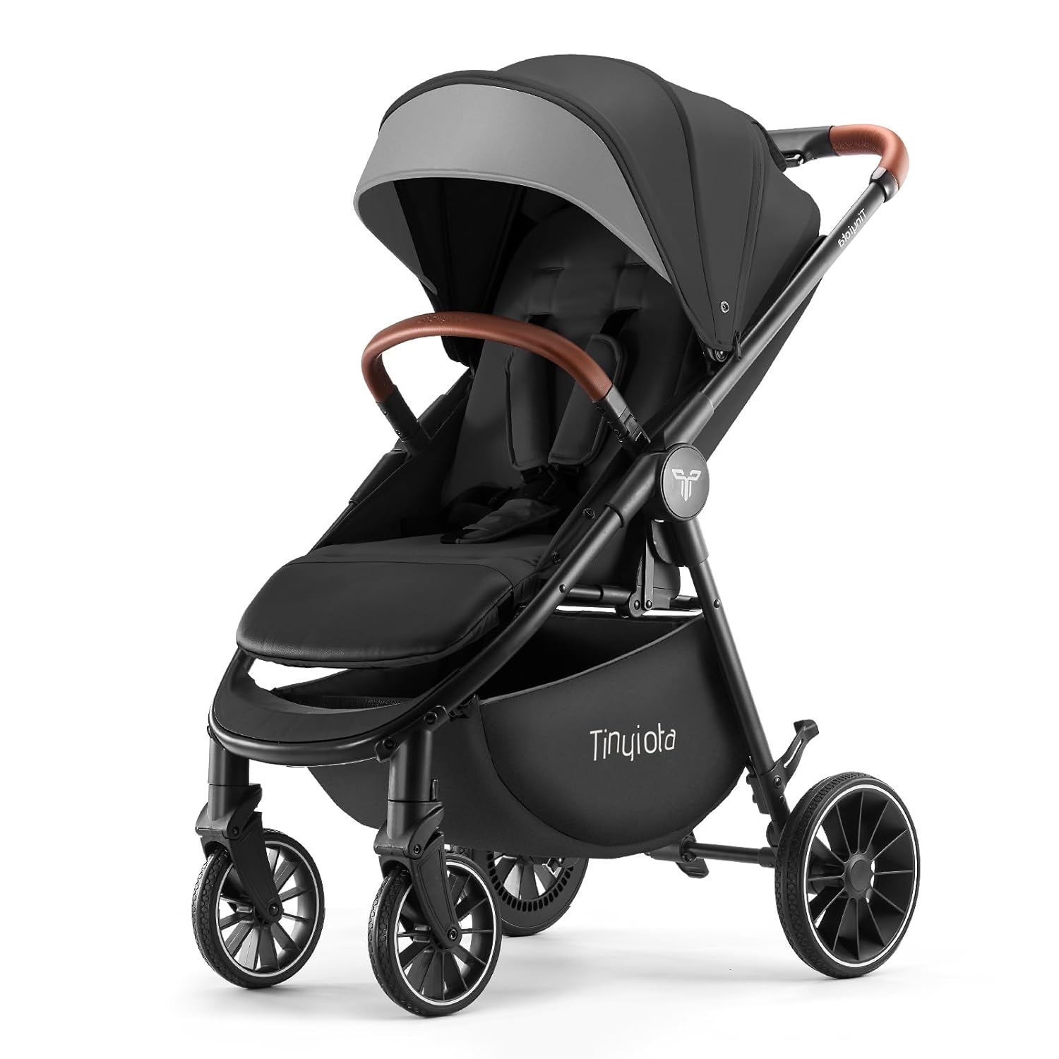 Tinyiota Baby Stroller with Large Canopy and Luxury Features