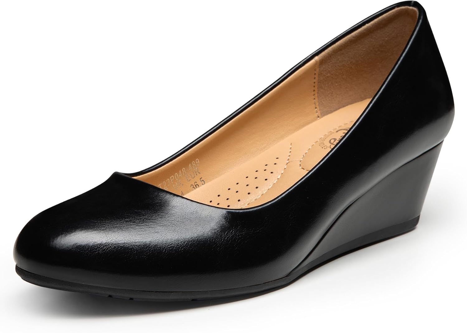 Trary Women's Wedge Heels for Comfortable Round Toe Pumps