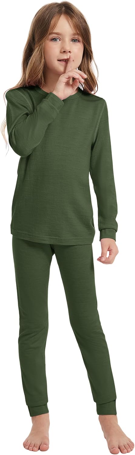 Kids Unisex Merino Wool Base Layer Sets for Ultimate Comfort
