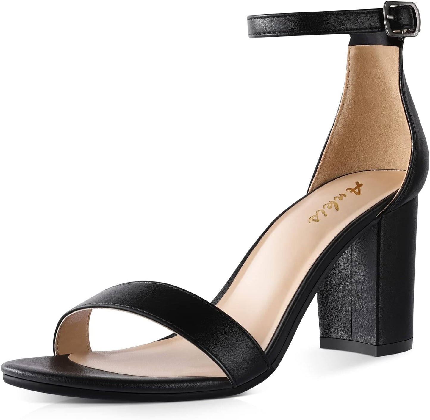 Ankis Heels for Women Open Toe Chunky Heel Sandals 2.75 Inch