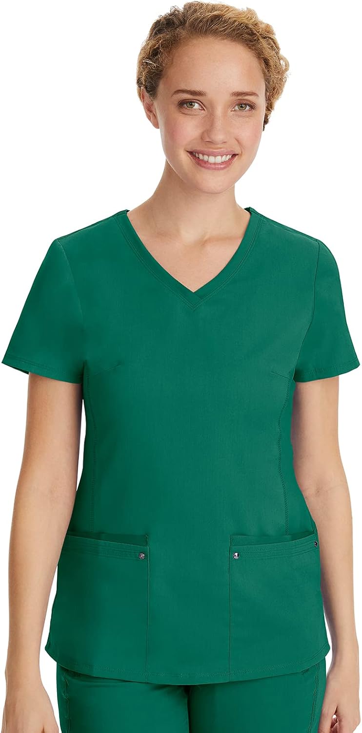 Healing Hands Women's V-Neck Scrub Top with 2 Pockets