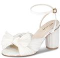 Bow Knot Heeled Sandals Women's Chunky Heels - Comfortable Style