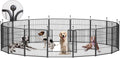 Dog Playpen 32 in Height Folding Heavy Duty Silver - Portable Exercise