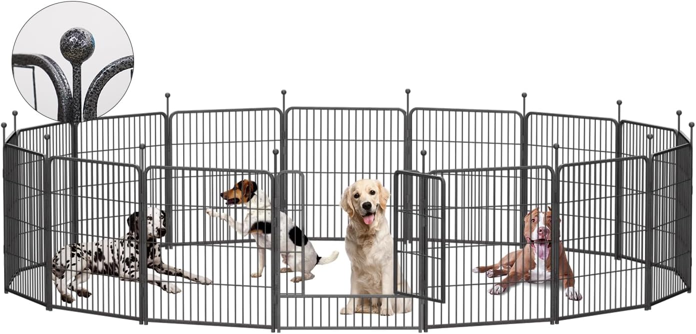 Heavy Duty Dog Playpen for Indoor and Outdoor Use, 32 Inch
