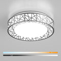 12 Inch Flush Mount Ceiling Light, Modern Brushed Nickel LED