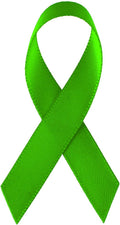 Lime Green Satin Awareness Ribbons - Bag of 250 Pre-Formed Ribbons