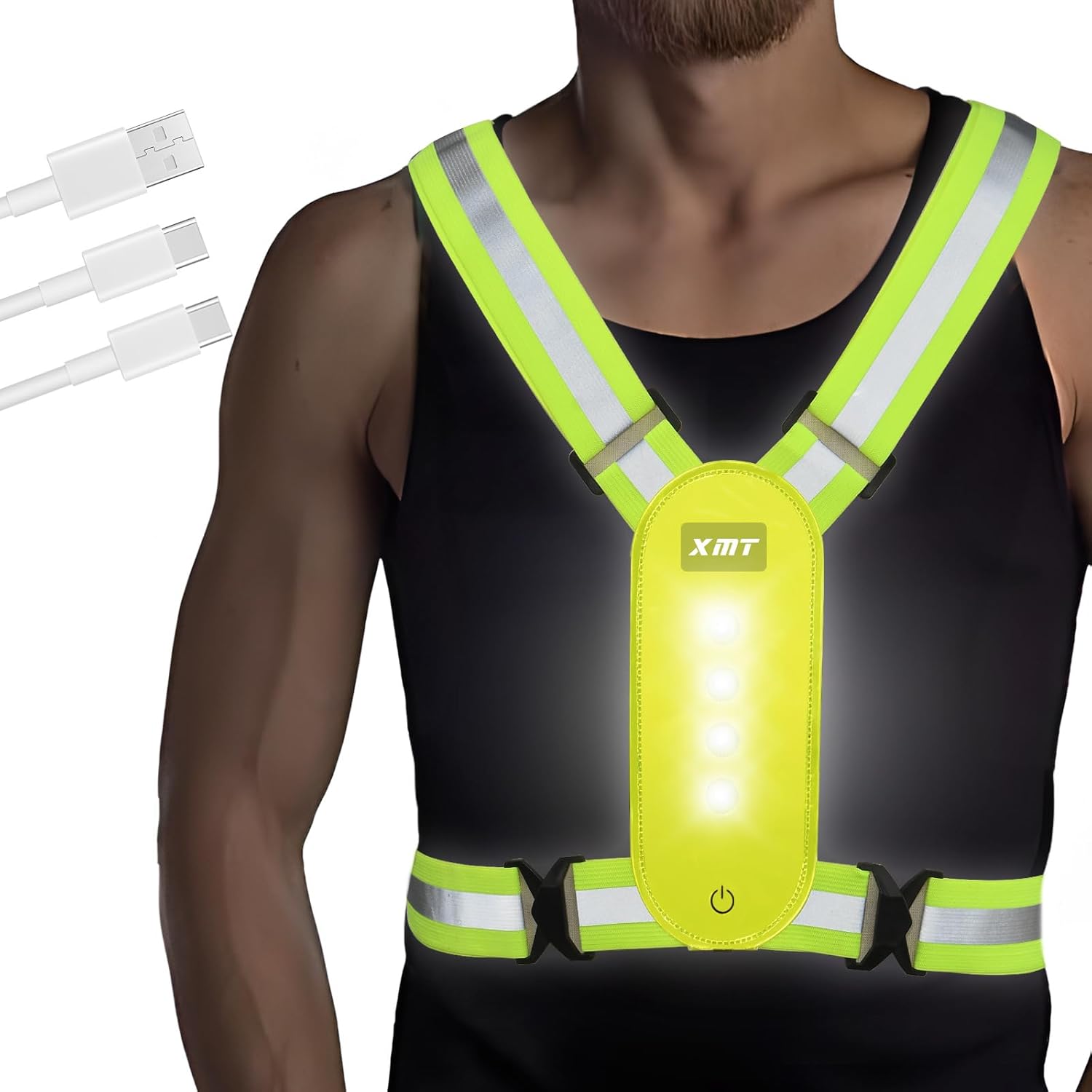 XMT LED Reflective Vest - Stay Safe & Visible!