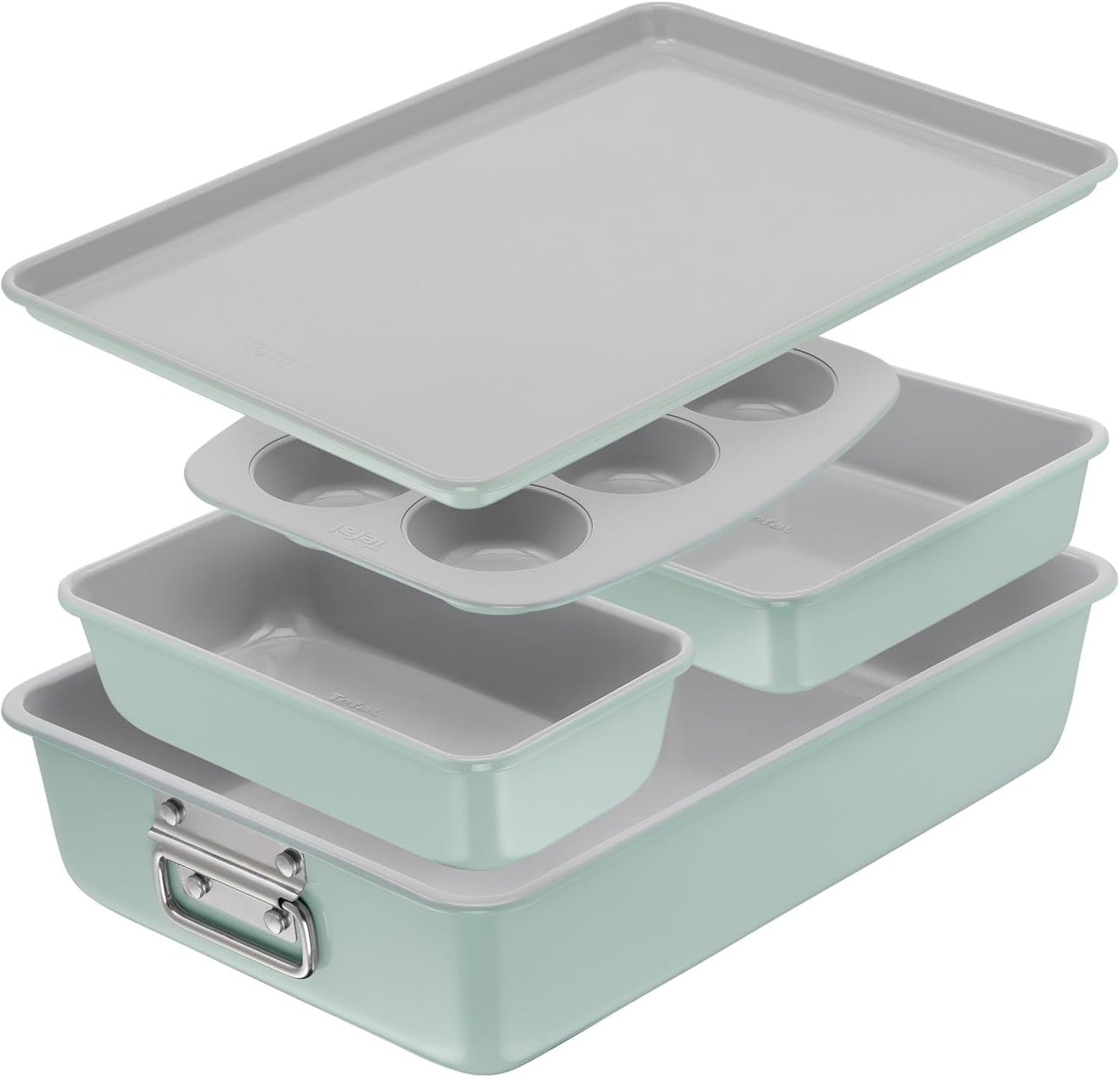 T-fal Refresh Ceramic Nonstick Baking Pans Set for Perfect Bakes