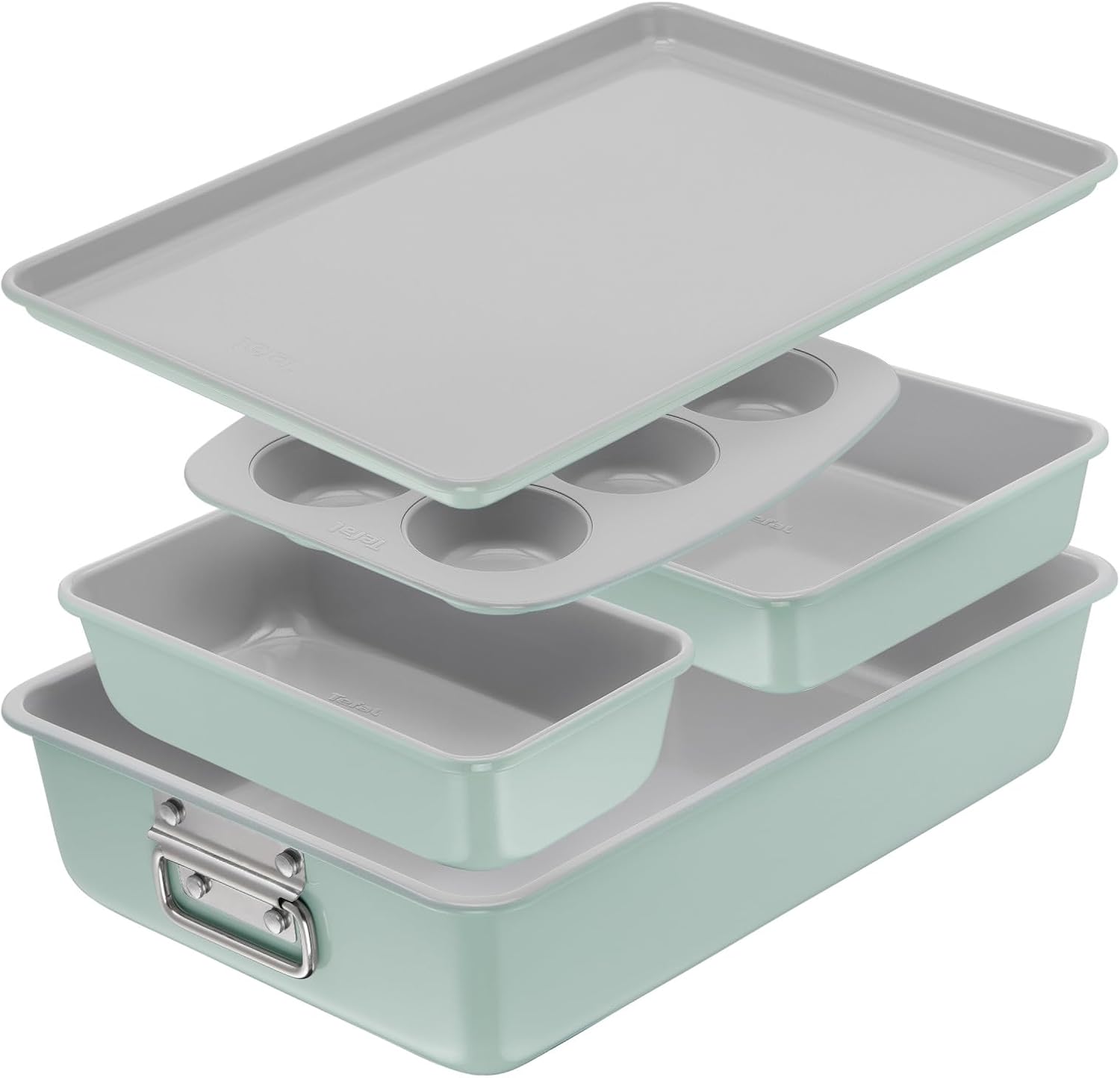T-fal Refresh Ceramic Nonstick Baking Pans Set for Perfect Bakes