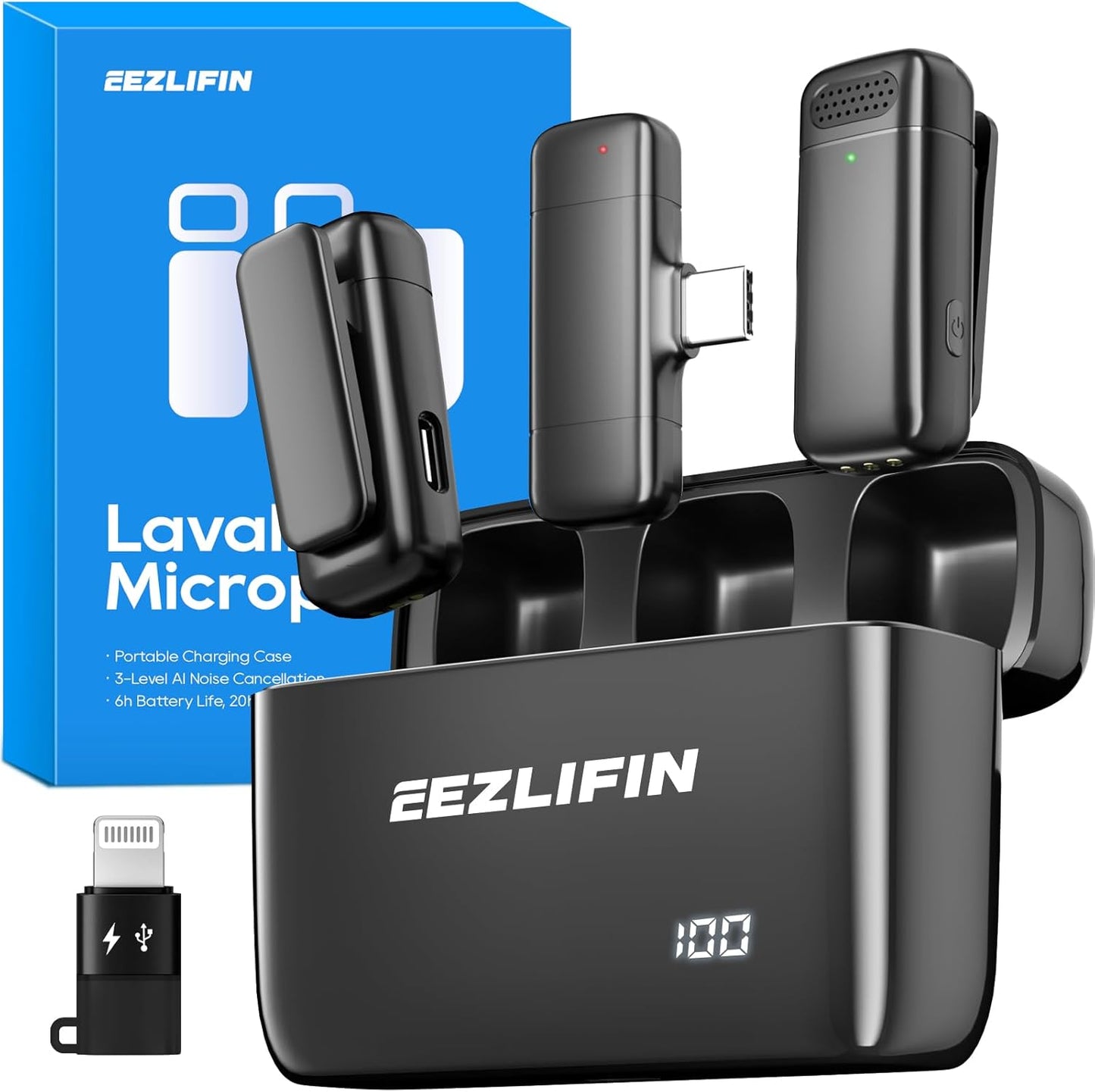 Mini Microphone for iPhone and Android with 20H Battery Life