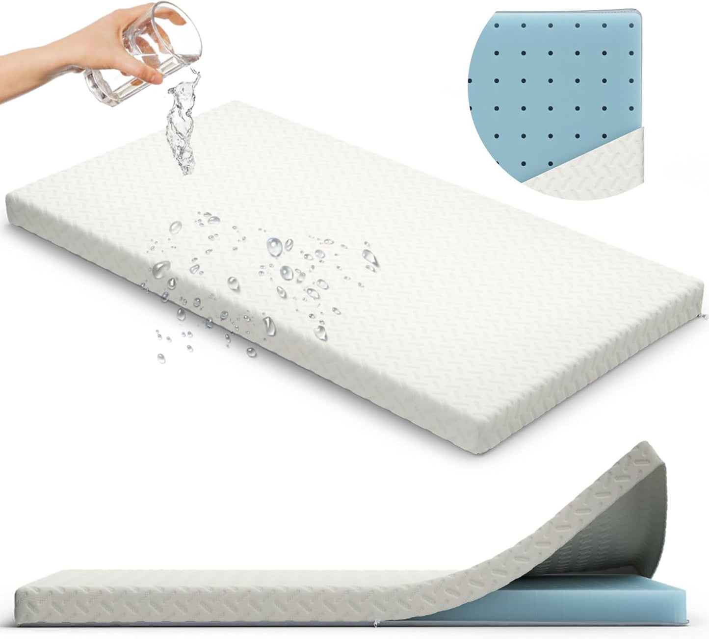 2 Crib Mattress Topper Memory Foam for Ultimate Comfort