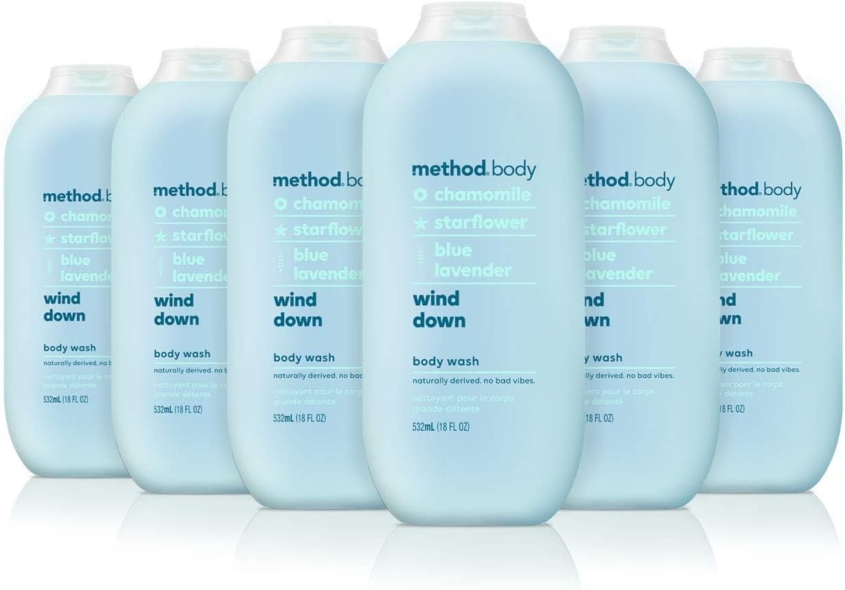 Method Body Wash Wind Down 18 oz 6 Pack for Relaxing Clean
