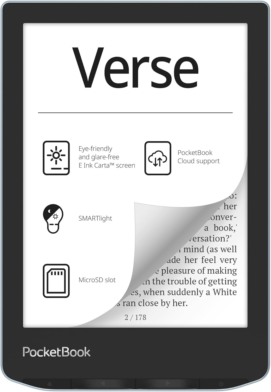 PocketBook Verse E-Reader: Eye-Friendly 6ft' Touchscreen Device