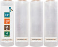 PackageZoom 4 Rolls 18 in x 1500 ft Heavy Duty Stretch Wrap - Bulk