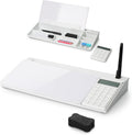 Desktop Whiteboard 16 in x 7 in with Calculator & Organizer - Compact