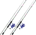 Sougayilang Fishing Rod Combo 2-Pack 6-ft Spinning Rods - Smooth Casts