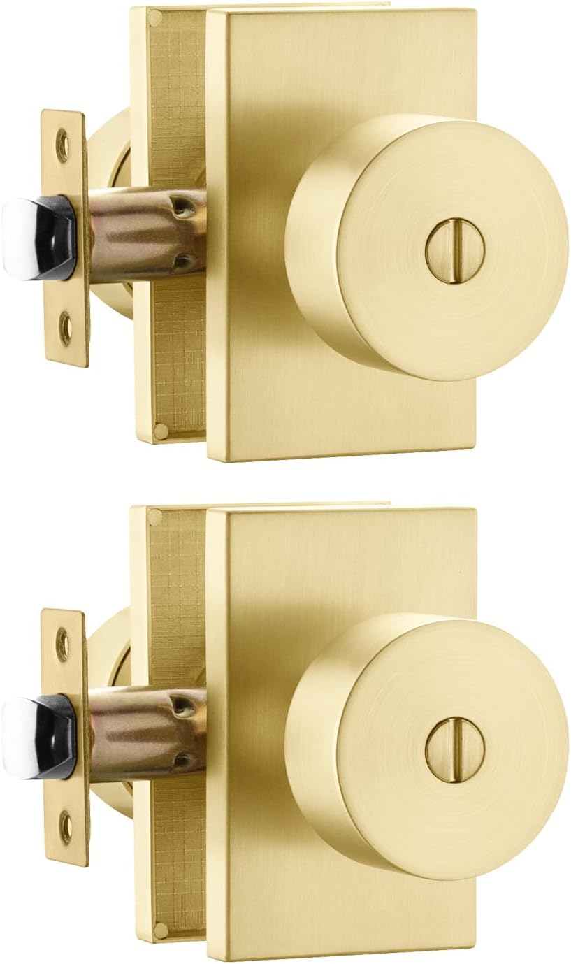 Gold Door Knobs for Interior Use - Modern Privacy Design