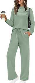 Two Piece Sets for Women Long Sleeve Lounge Set - Travel Ready Pant