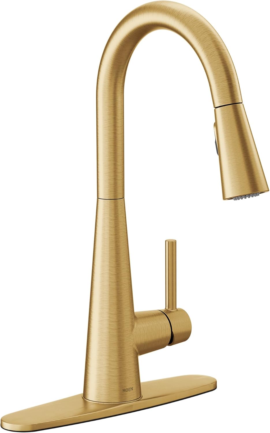 Moen Sleek Brushed Gold Pulldown Kitchen Faucet with PowerBoost