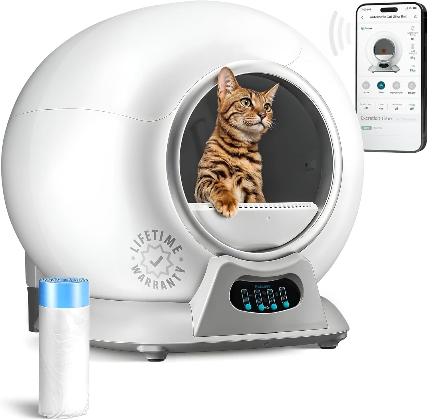PetCove Self Cleaning Automatic Litter Box for Multi Cat Homes