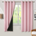 Baby Pink 100% Blackout Curtains 69 in Length - Nursery Light Blocker