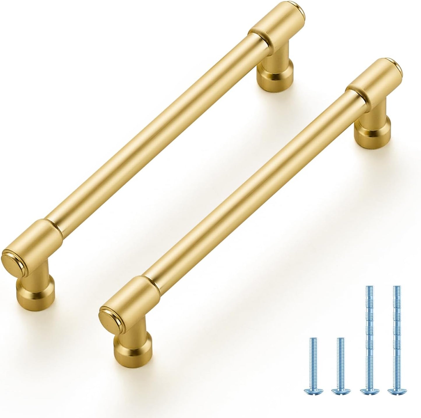 Modern 5 Inch Brushed Brass Cabinet Handles for Stylish Upgrades