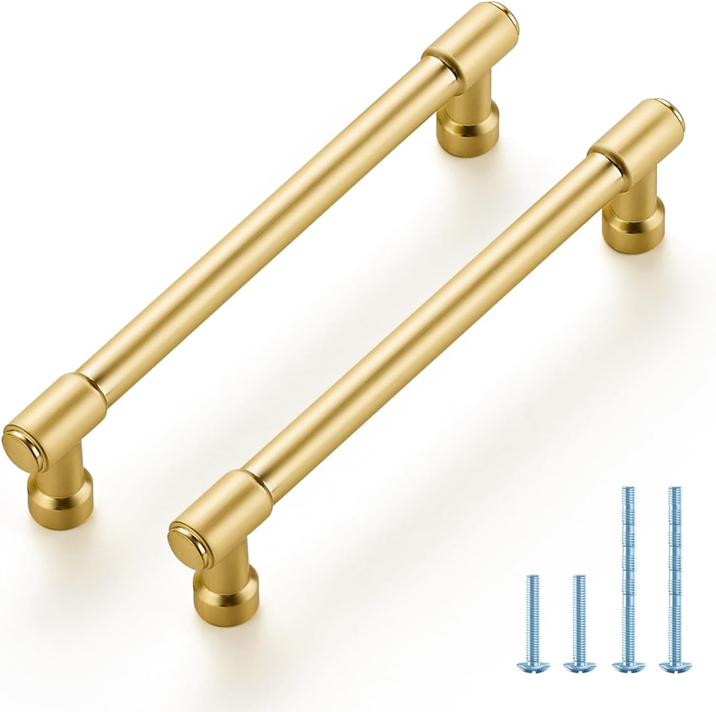 Modern 5 Inch Brushed Brass Cabinet Handles for Stylish Upgrades